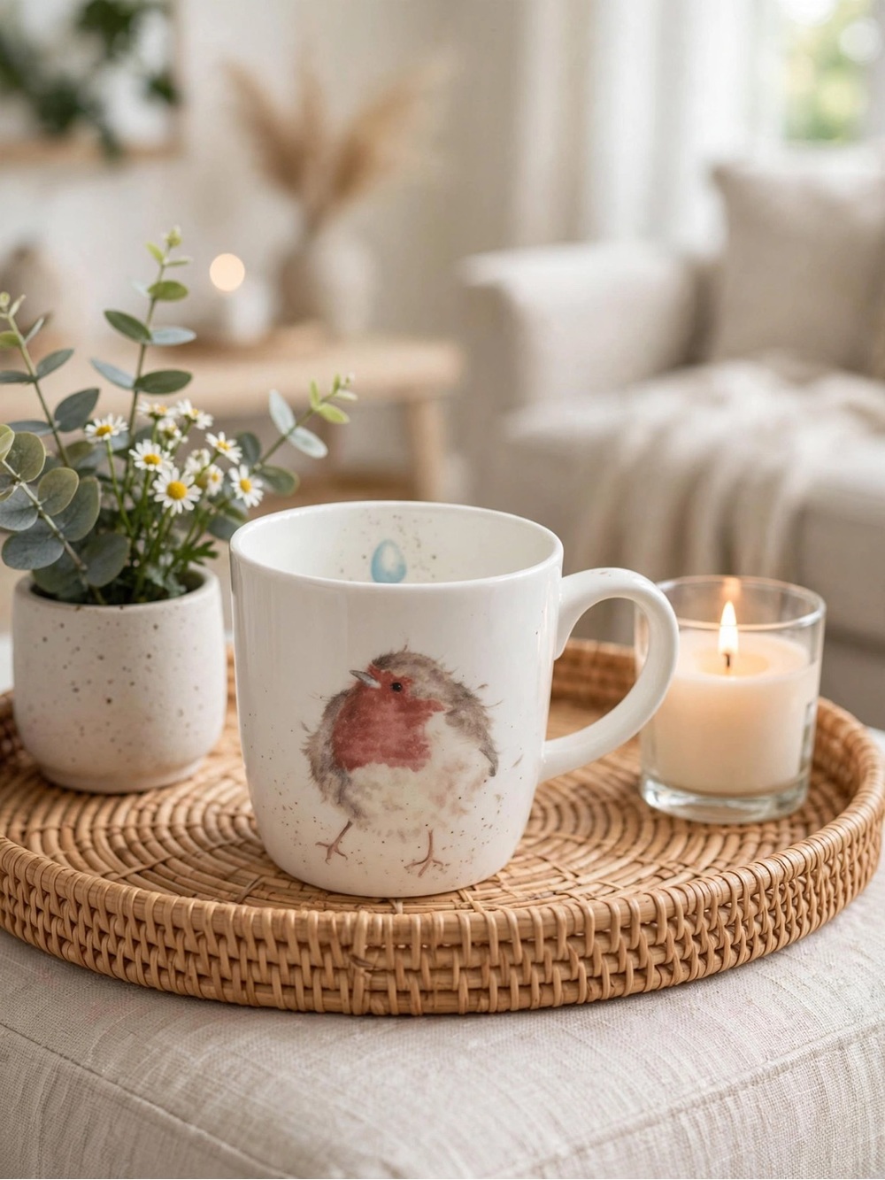 Royal Worcester Wrendale Designs Garden Friend Robin Mug